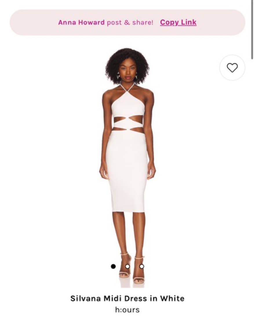 h:ours Silvana Midi Dress in White - Image 1