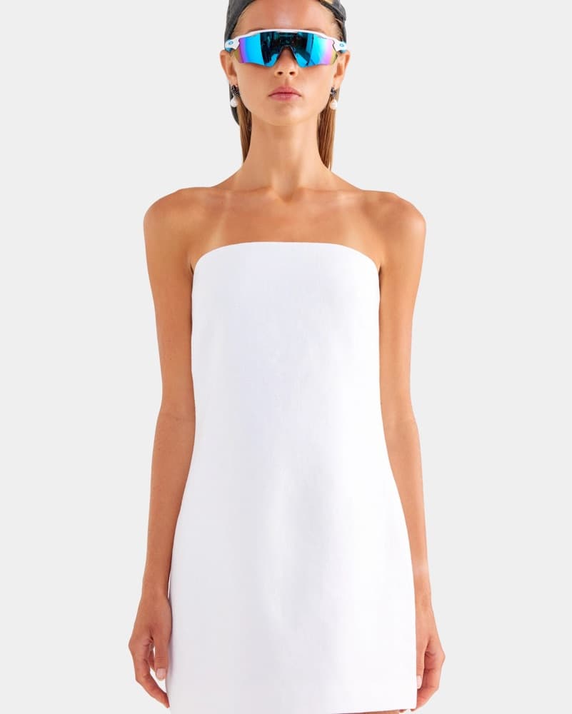 Venroy White Strapless Dress - Image 2