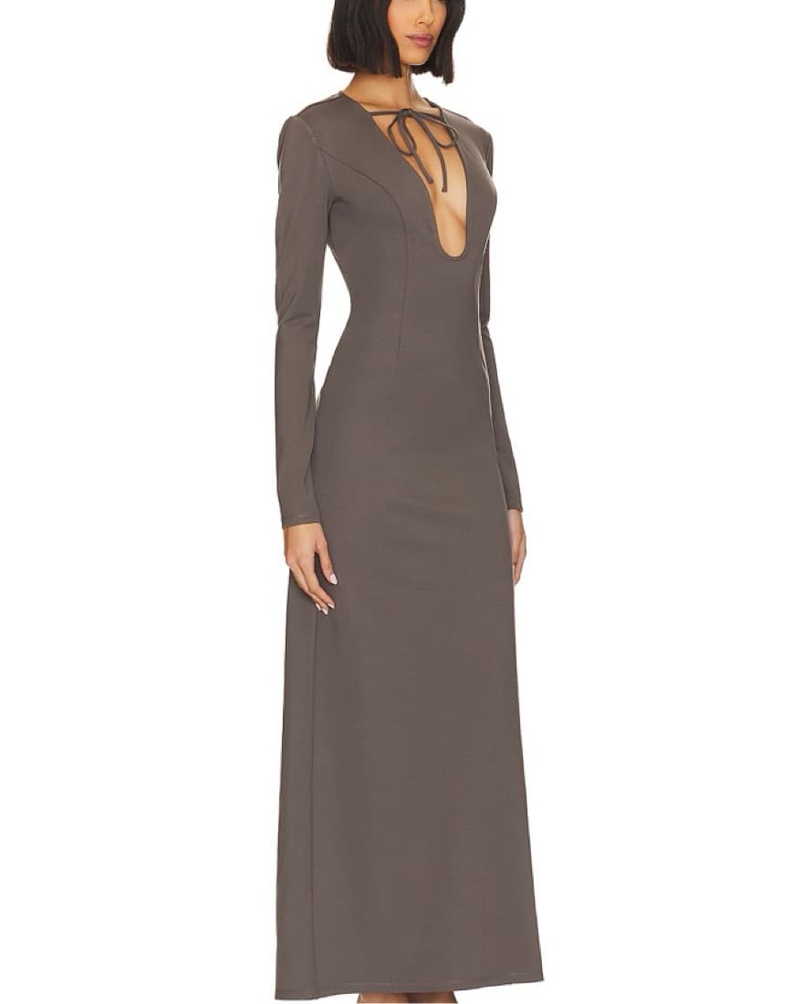 LPA Revolve Gray Maxi Dress - Image 2