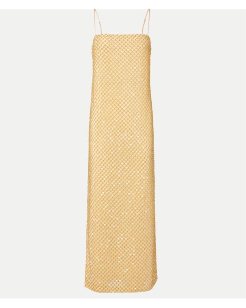 Veronica Beard Yellow Beaded Dress - Image 2