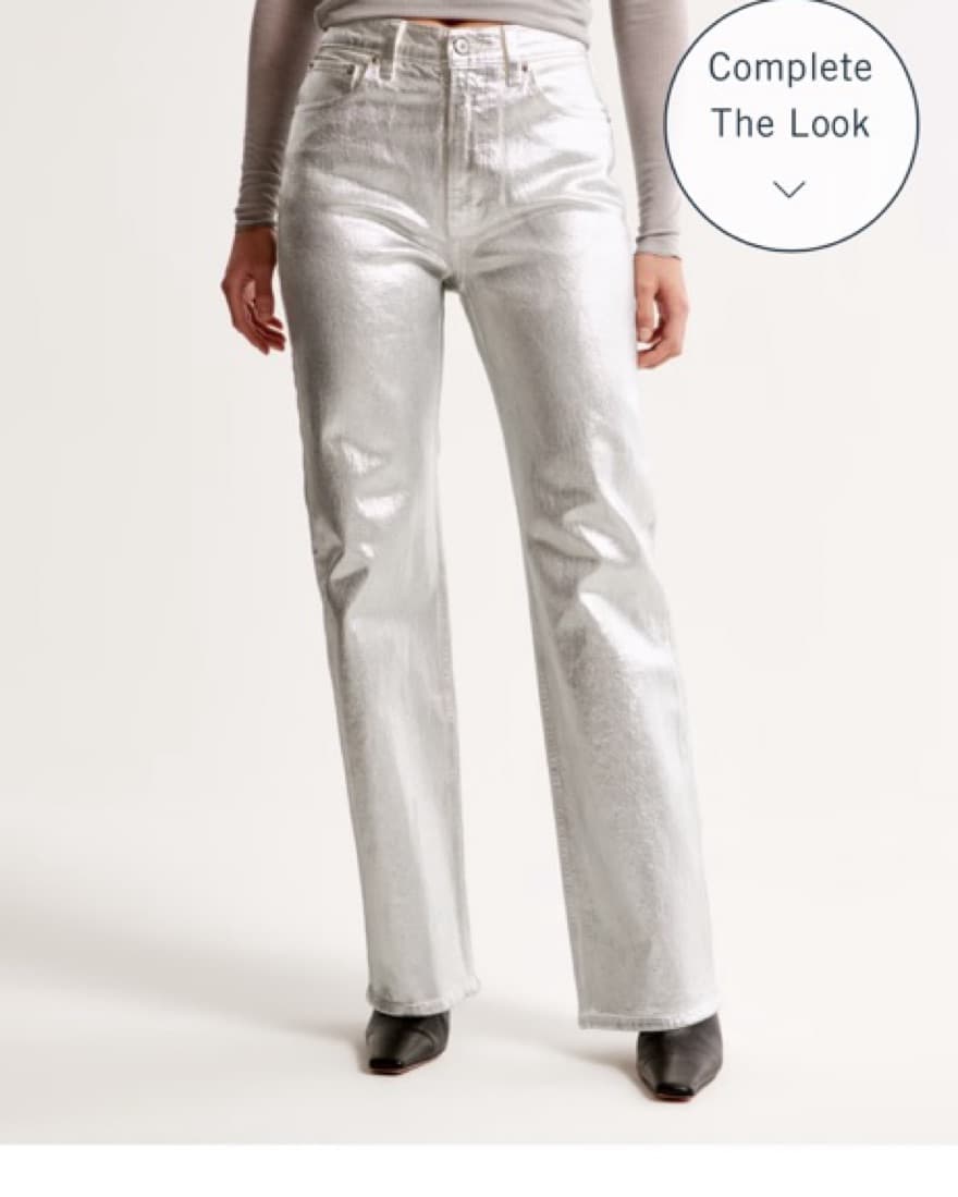 Abercrombie Denim Silver Pants - Image 2
