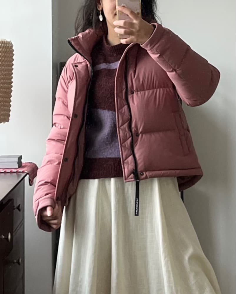 Aritzia SuperPuff Shorty in Muted Pink - Image 4