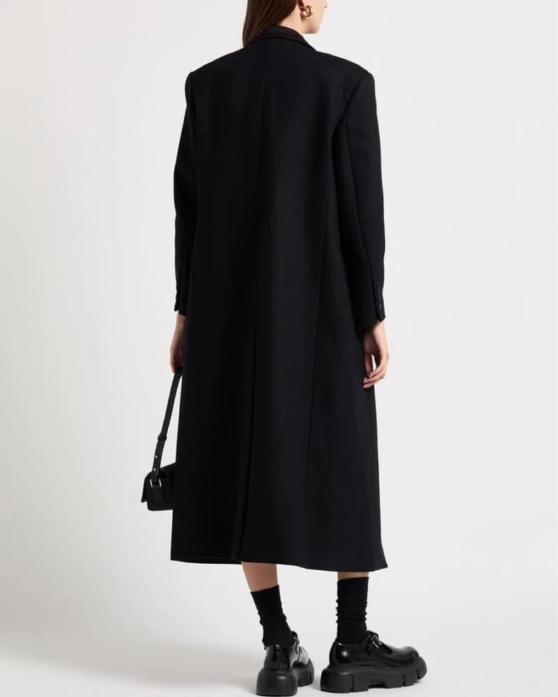Sandro Wool Oversized Black Overcoat  - Image 4