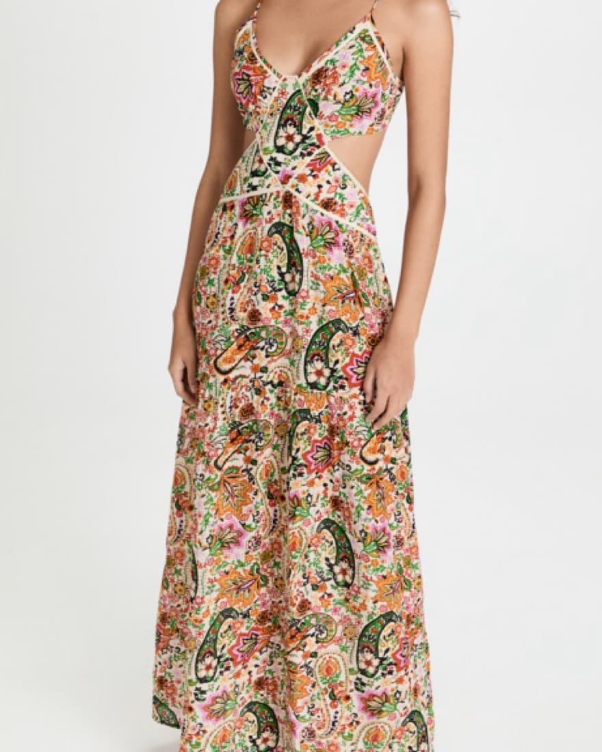 Ba&sh Baloma Backless Long Print Dress - Image 1