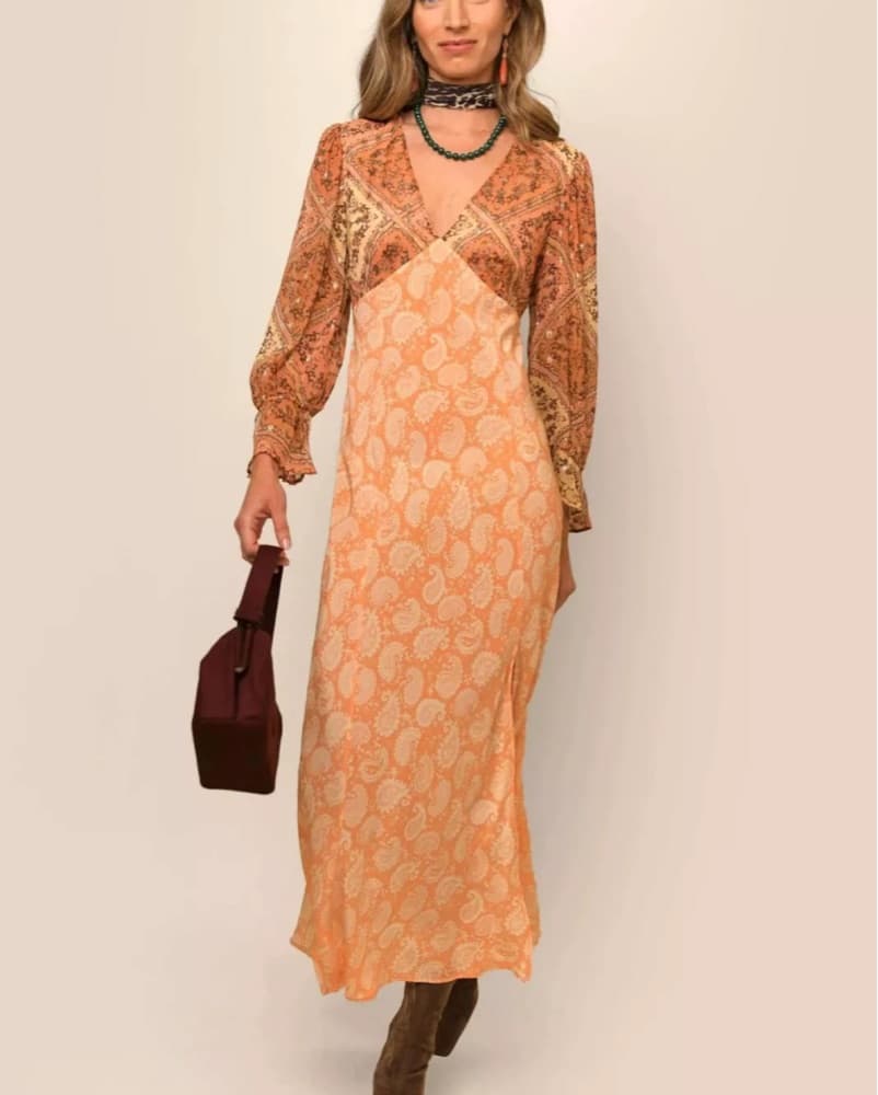 Rixo Vibrant Floral Midi Dress - Image 1