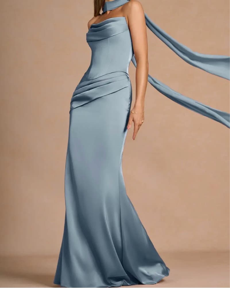 French blue  Corset Gown - Image 1