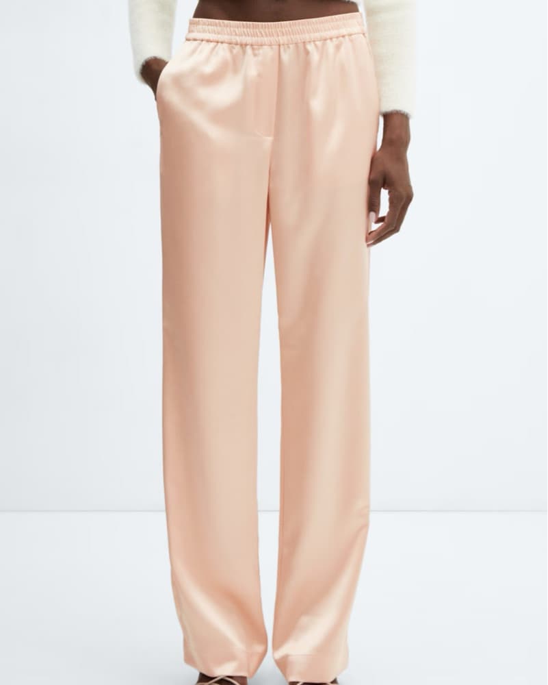 Satin Wide-Leg Pants - Image 1