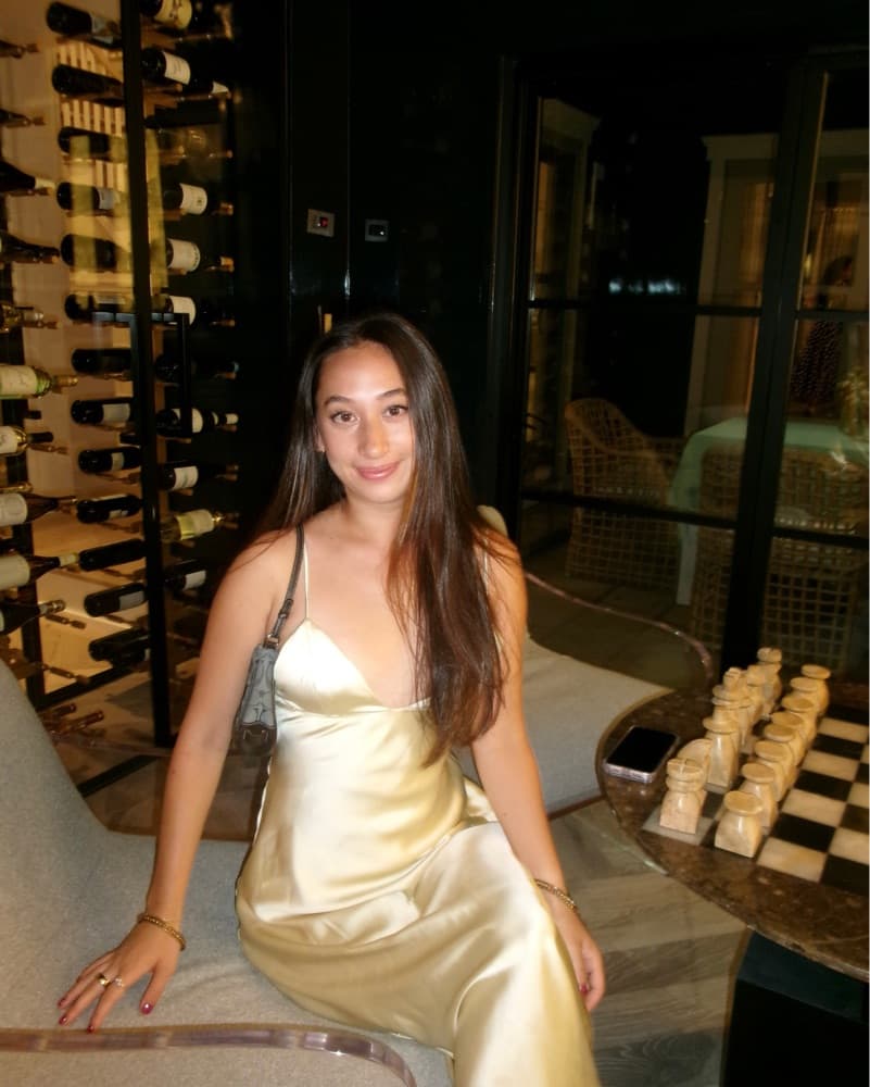 yellow slip dress with removable scarf  - Image 2