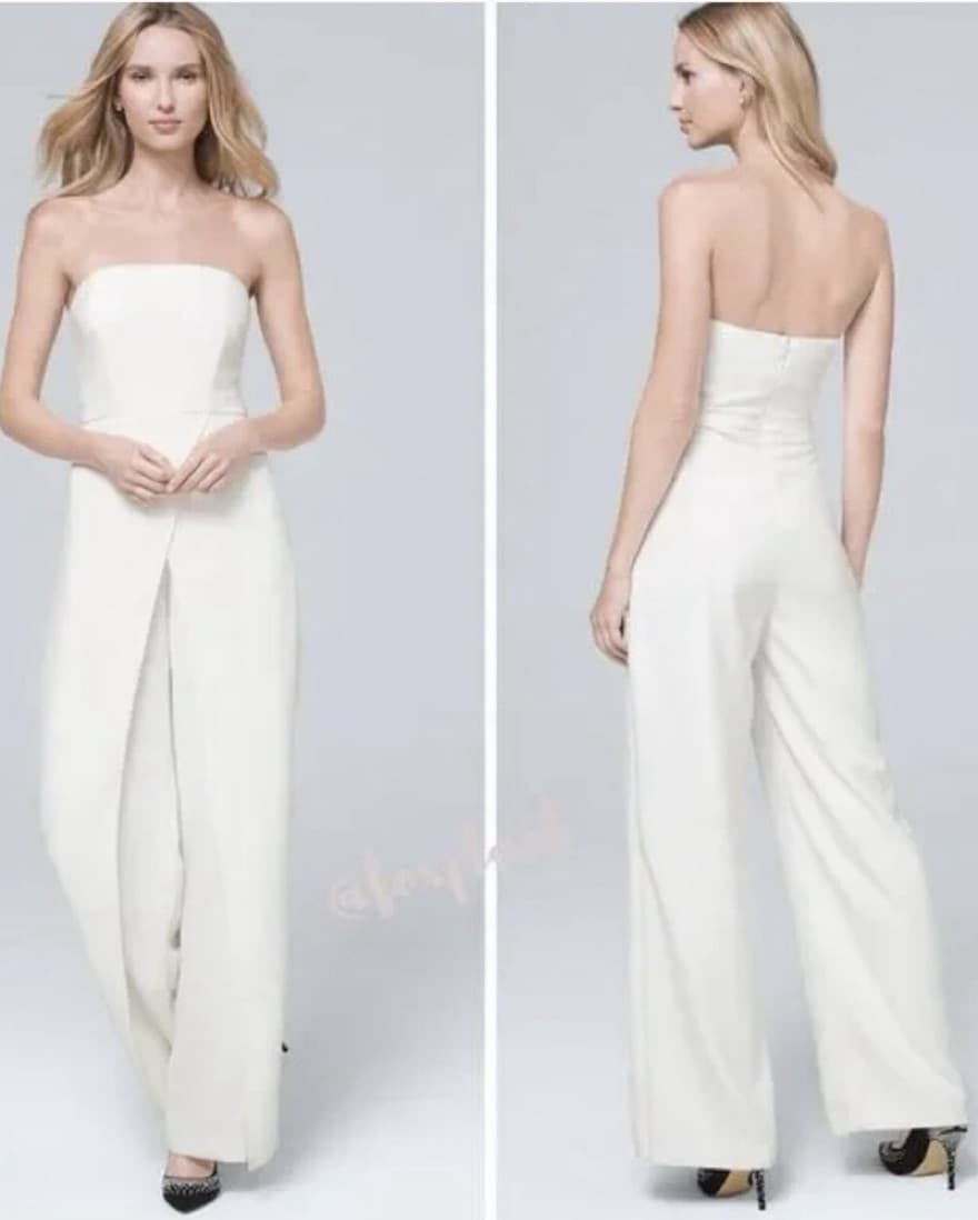 Off White WHBM Bridal Jumpsuit - Image 1