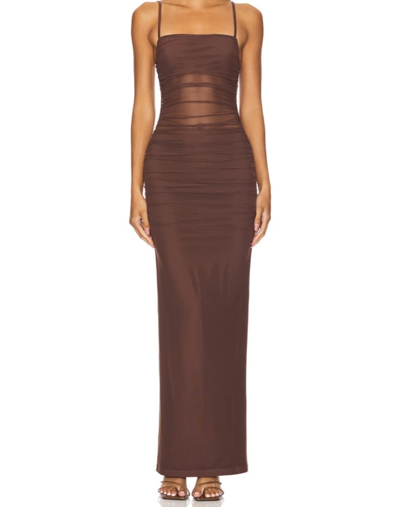 Ruched Superdown Maxi Dress - Image 1