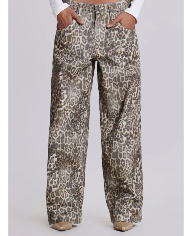 Jaded London Leopard Fade Colossus Jeans - Image 2
