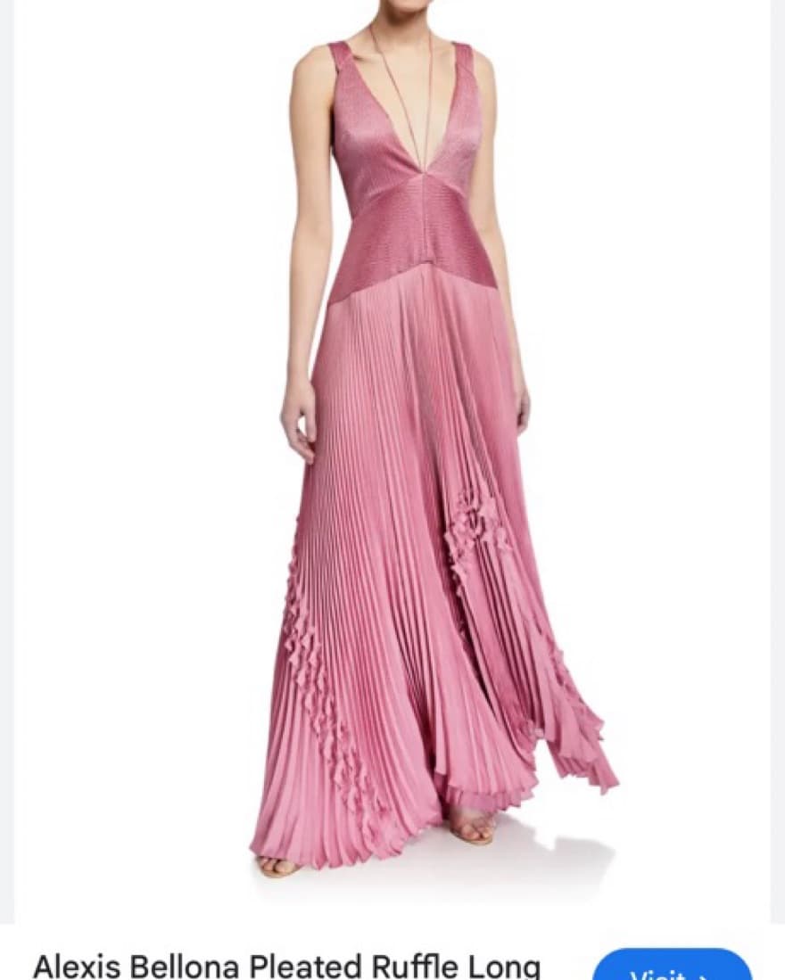Alexis Bellona Pleated Satin Gown - Image 3