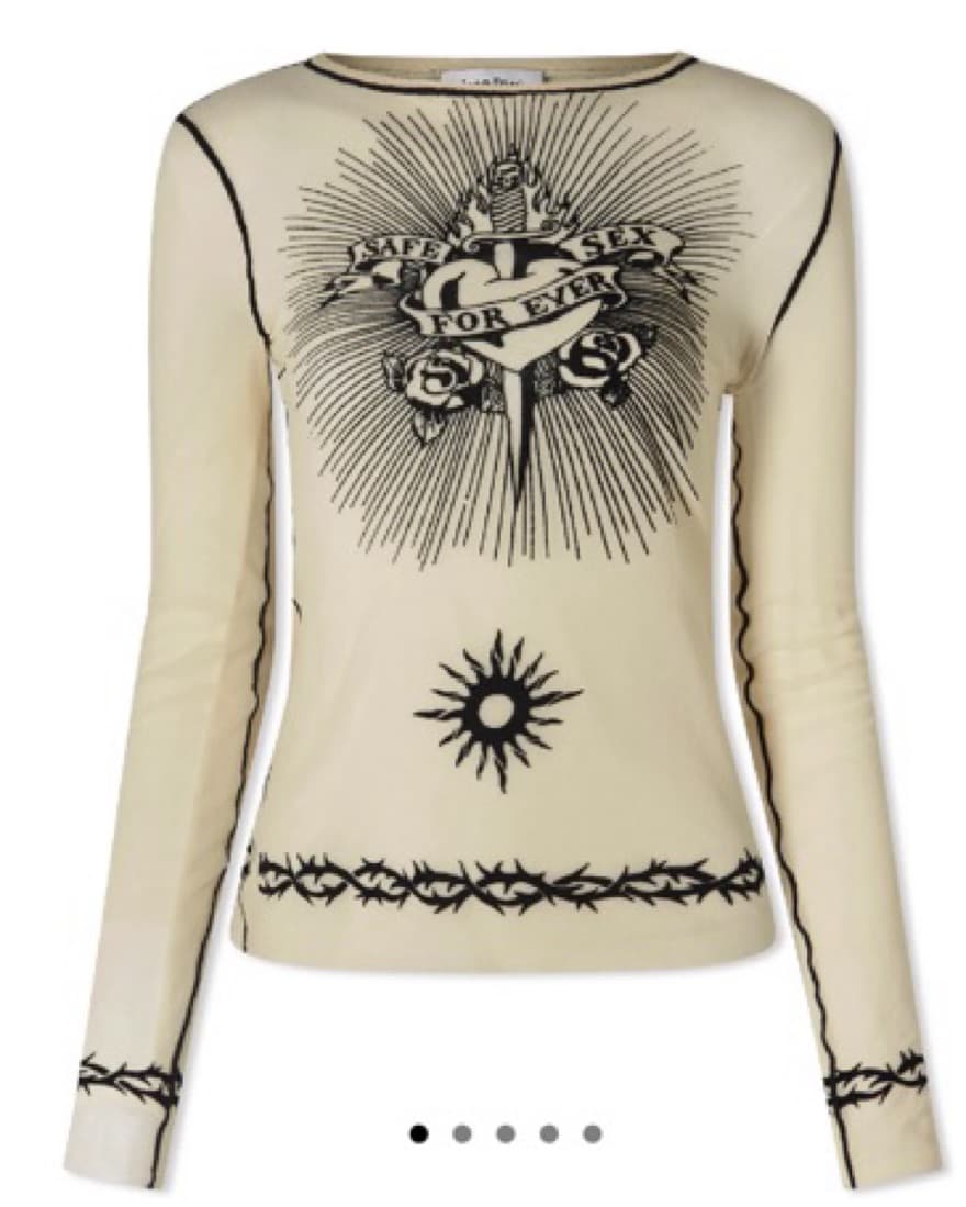 JPG SAFE SEX FLOCKED TOP - Image 1