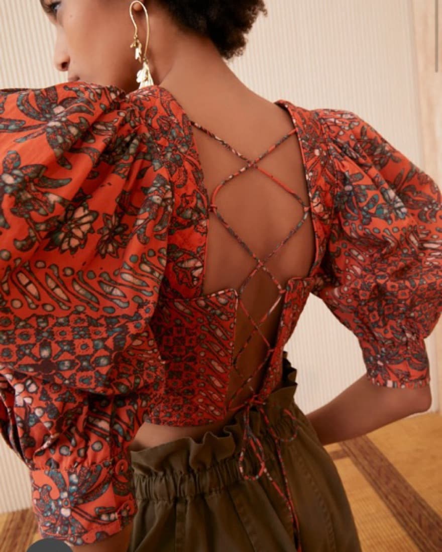 Ulla Johnson Anise Crop Top - Orange  - Image 4