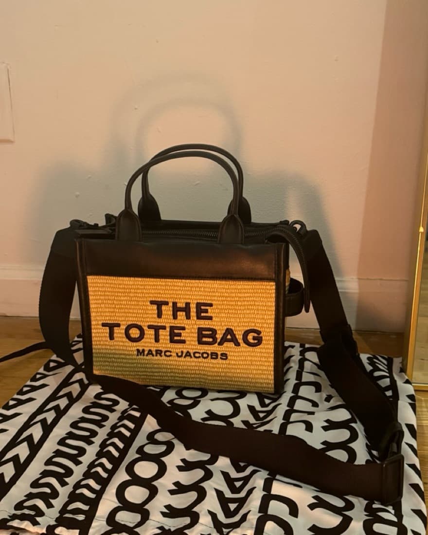 The Woven Raffia Small Tote Bag - Image 6