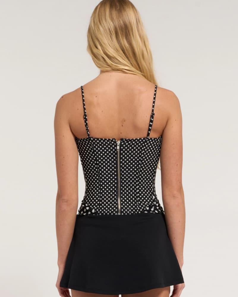 Miaou Polka Dot Fitted Corset - Image 3