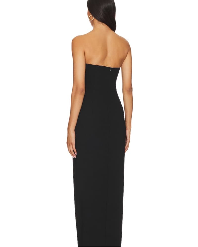 Amanda Uprichard Black Strapless Gown - Image 3