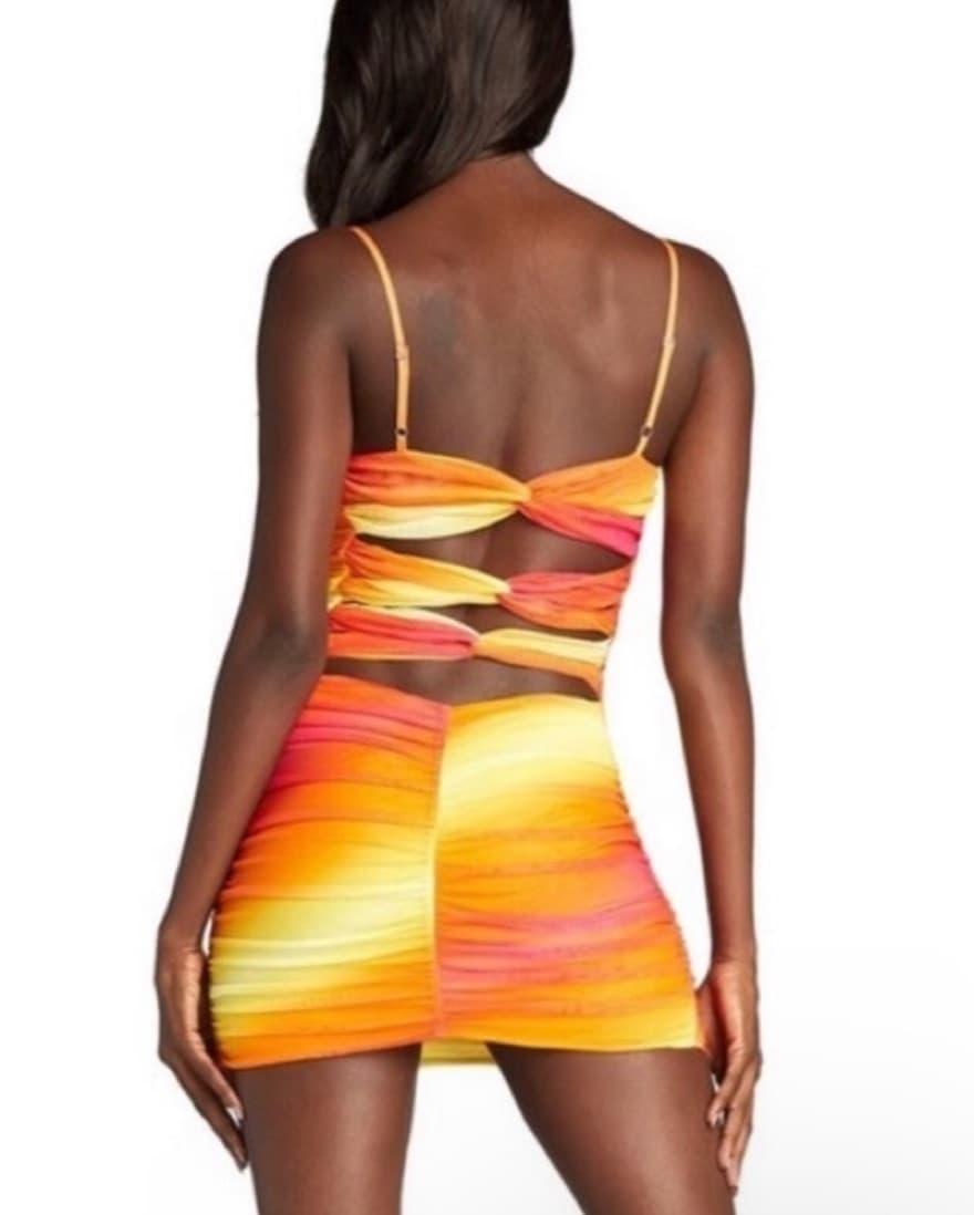 I.AM.GIA  Orange Obre Mini Dress  - Image 3