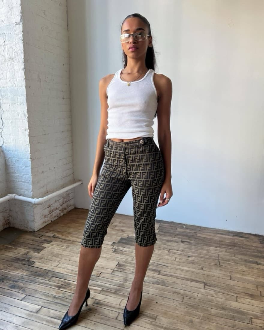 Fendi Zucca All Over Capri Pant - Image 4