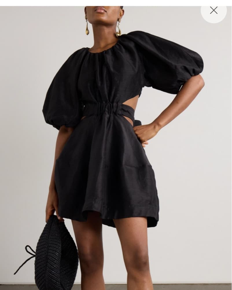 Aje Black Satin Party Dress - Image 1