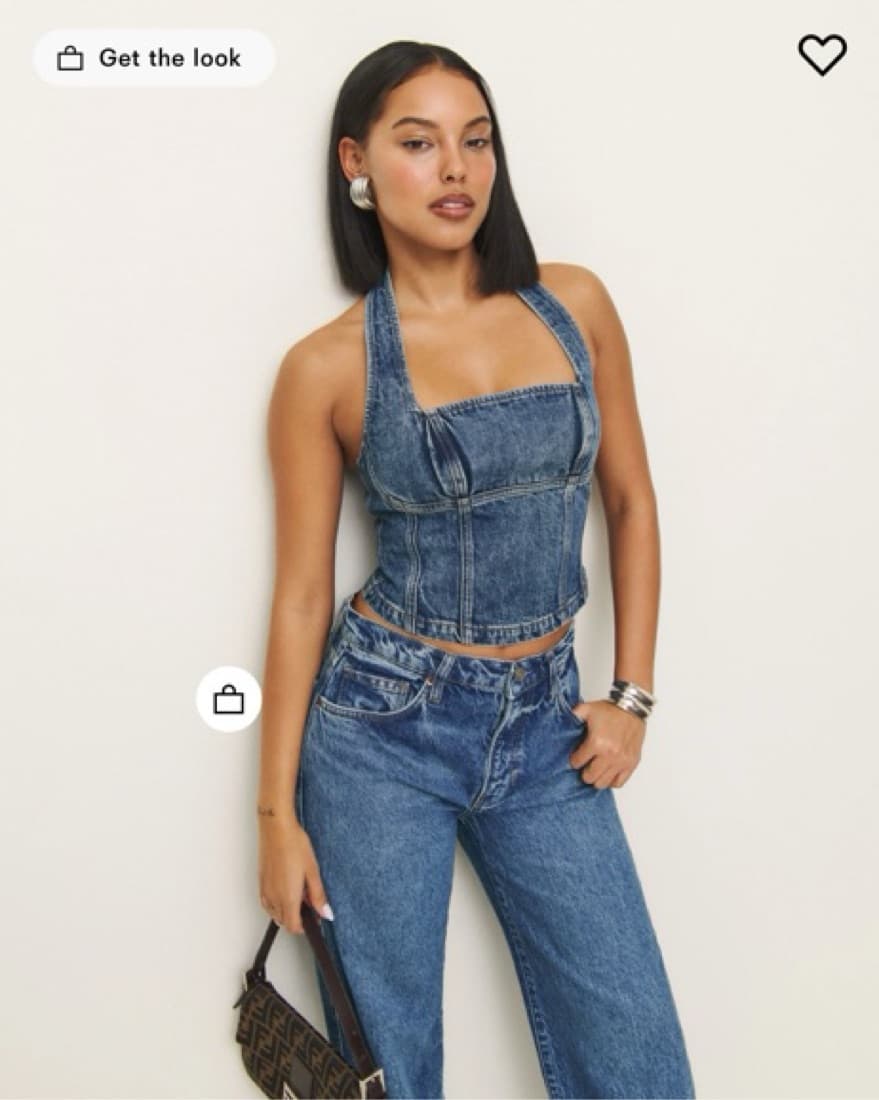 Reformation Lucinda Denim Top - Image 1