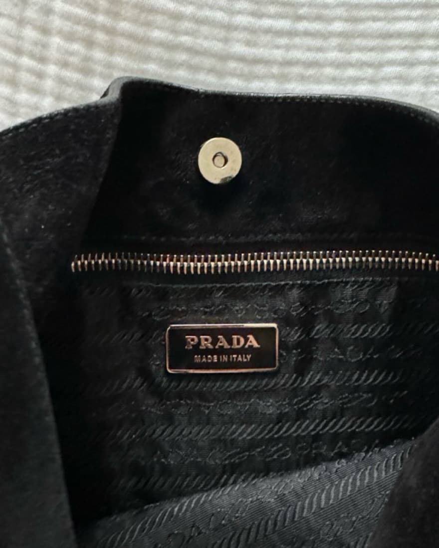 Vintage black Suede prada Bag   - Image 2