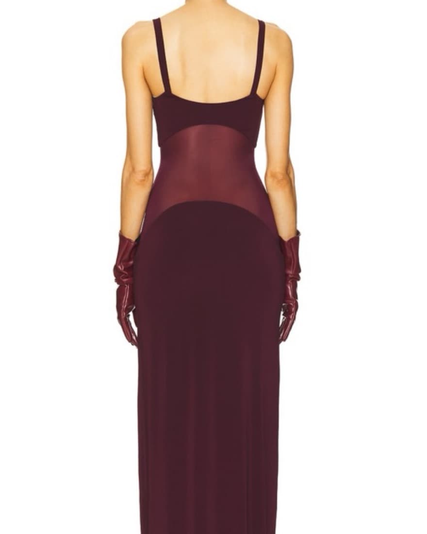 Helsa Sheer Knit Curve Maxi Dress - Image 3