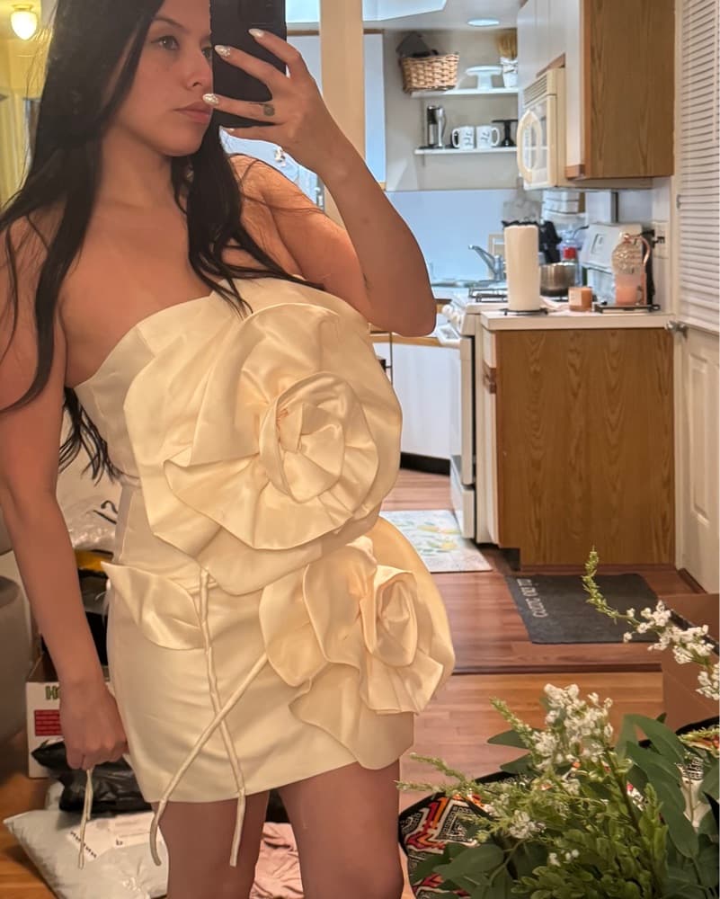 Flower Design Corset Dress - Image 6