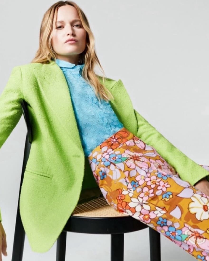 Smythe 90s lime tweed blazer green  - Image 2