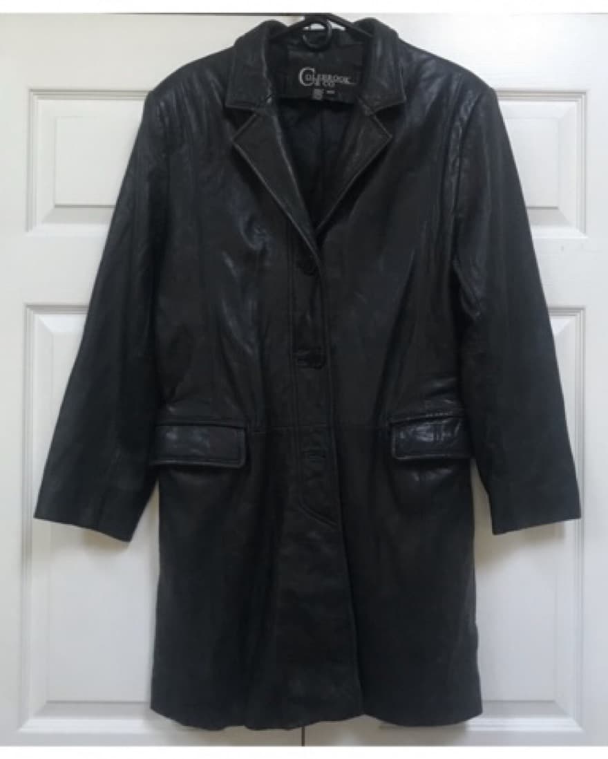 Vintage Leather Long Jacket - Image 4