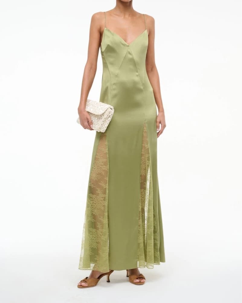 Staud Low Back | Green Dress - Image 1