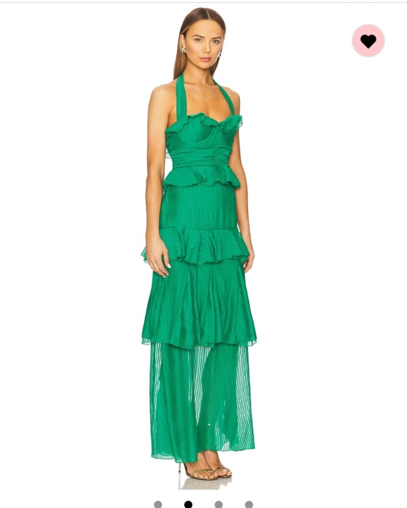 Line & Dot Halter Maxi Dress - Image 2