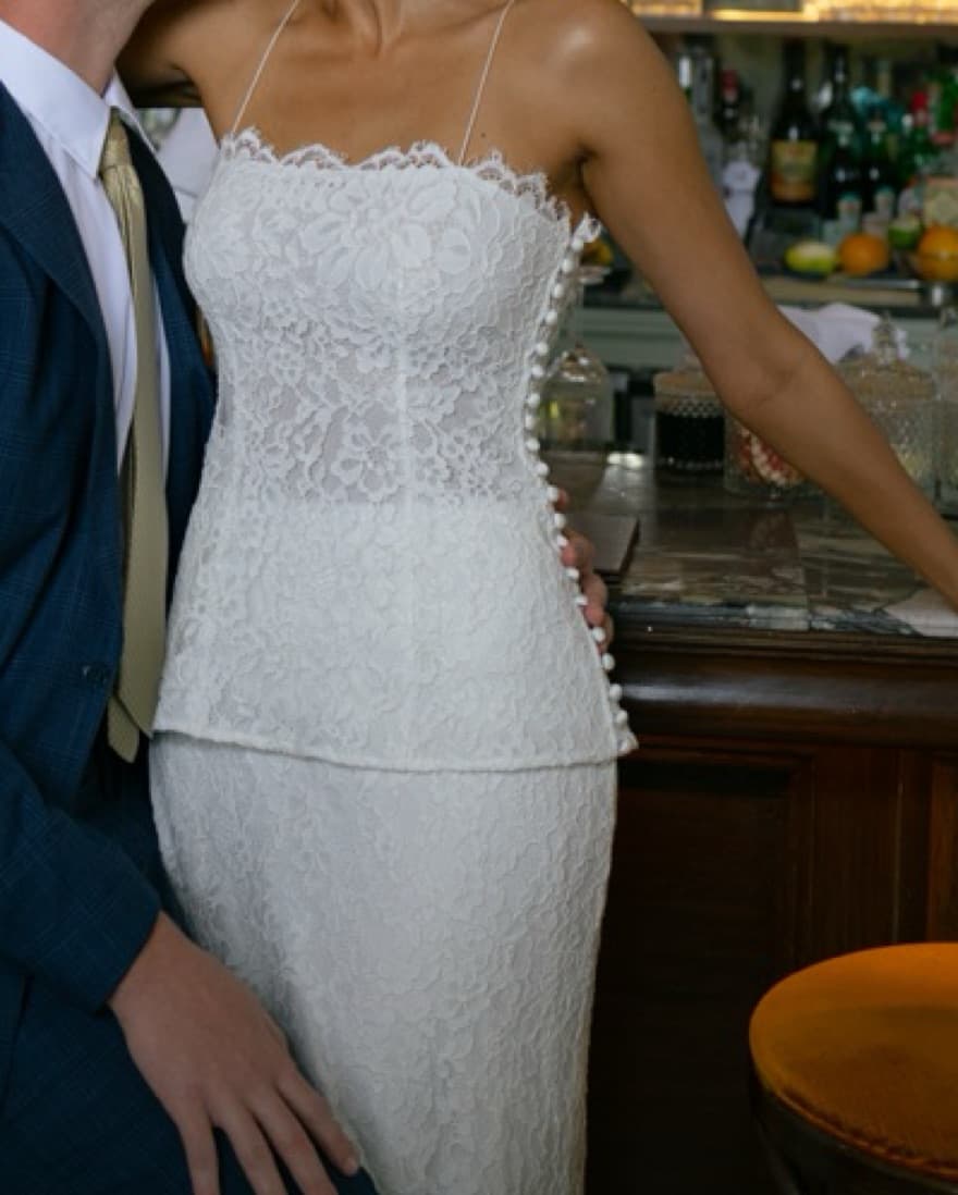 Revolve White Lace Camisole And Skirt - Image 3