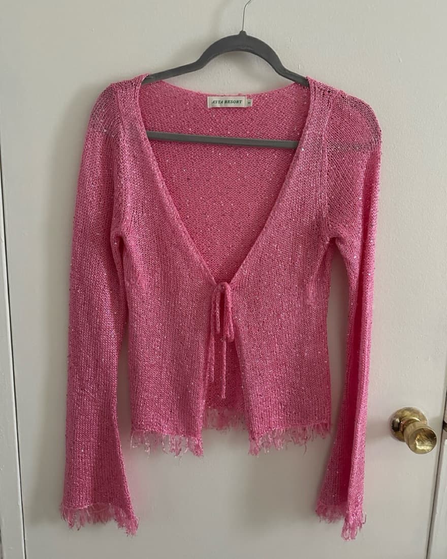 Asta Resort Azalea Sequin Cardigan  - Image 3