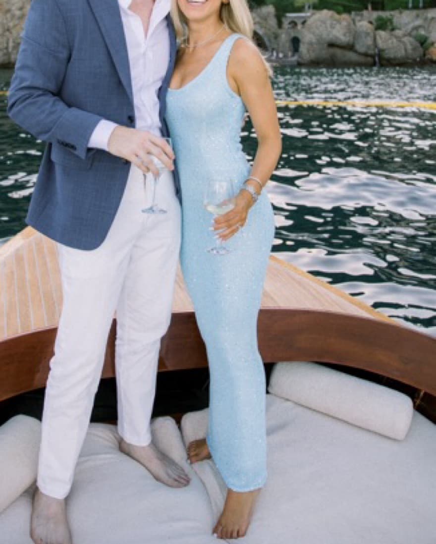 Asta Resort Blue Sequin Maxi Dress - Image 4
