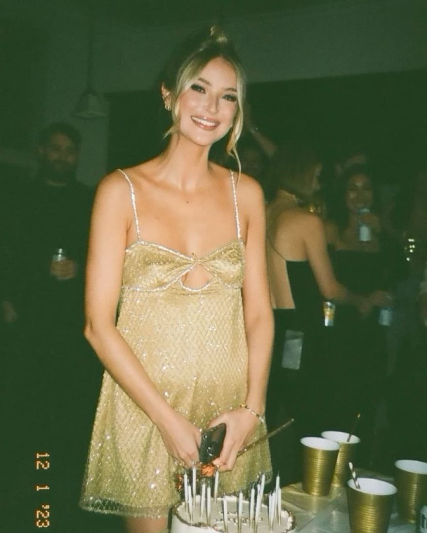 For Love And Lemons Gold Dress - Image 1