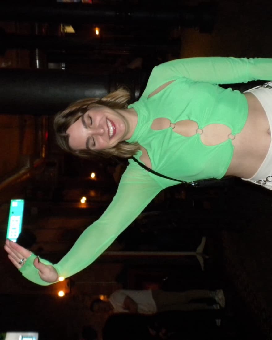 Green Cutout Top - Image 1