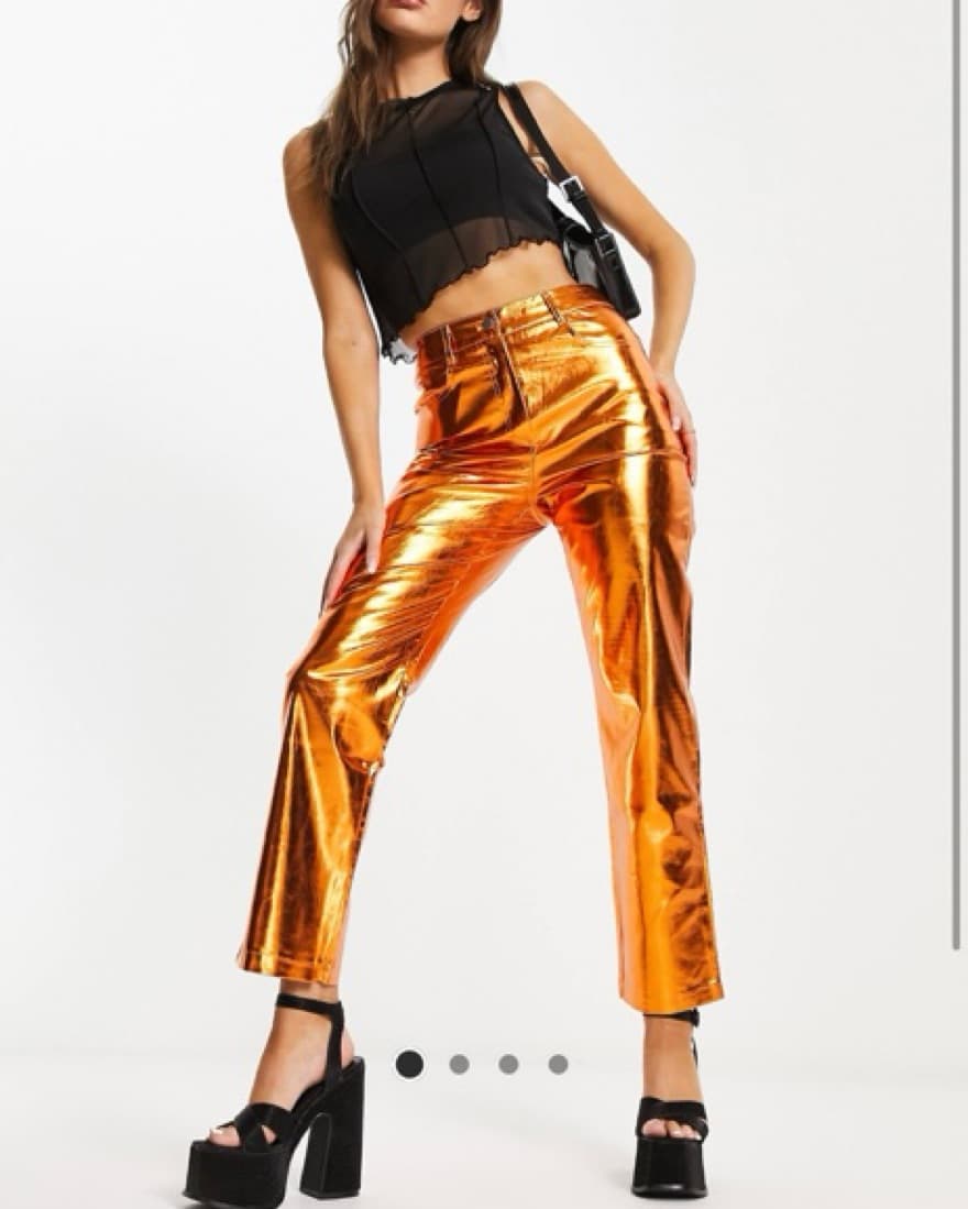 Metallic Orange Pants - Image 1