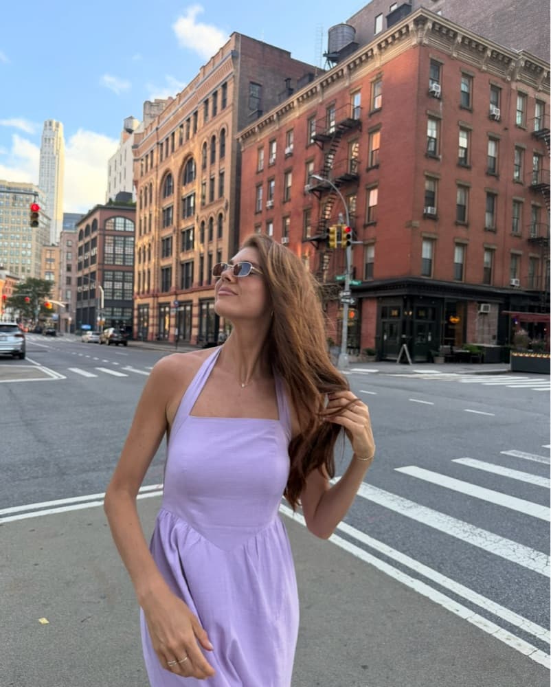 Lavender Halter Dress - Image 2