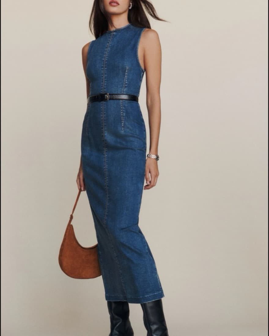 Reformation Kendi Denim Dress - Image 2