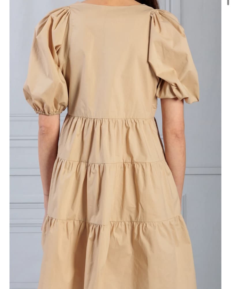 Bird & Knoll Mini Tan Dress - Image 3