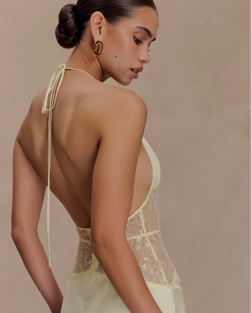 Meshki Lemon Yellow Dinah Dress - Image 3