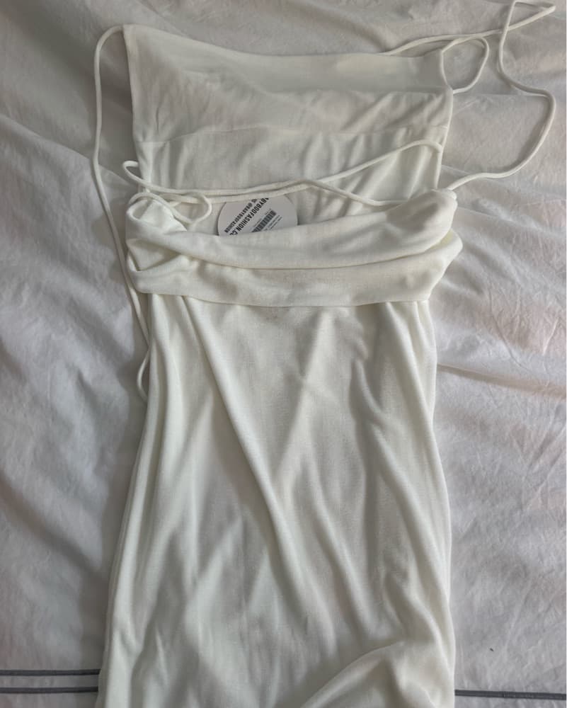 Babyboo white Backless Dress Ivory  S - Image 4