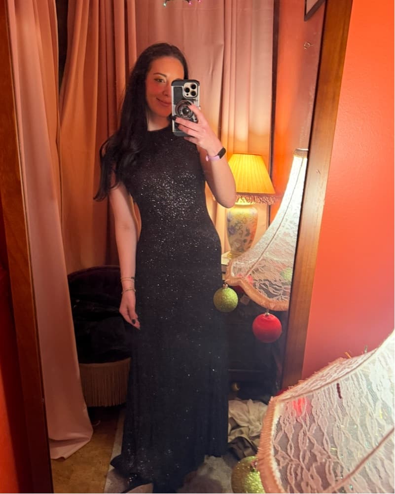 Vintage Saks Sparkling Sequin Gown - Image 2