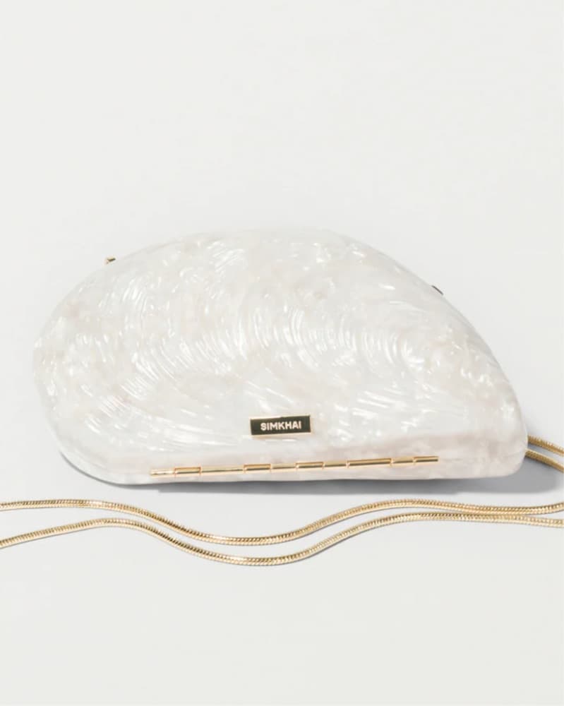 Simkai Bridget pearl oyster Clutch - Image 1