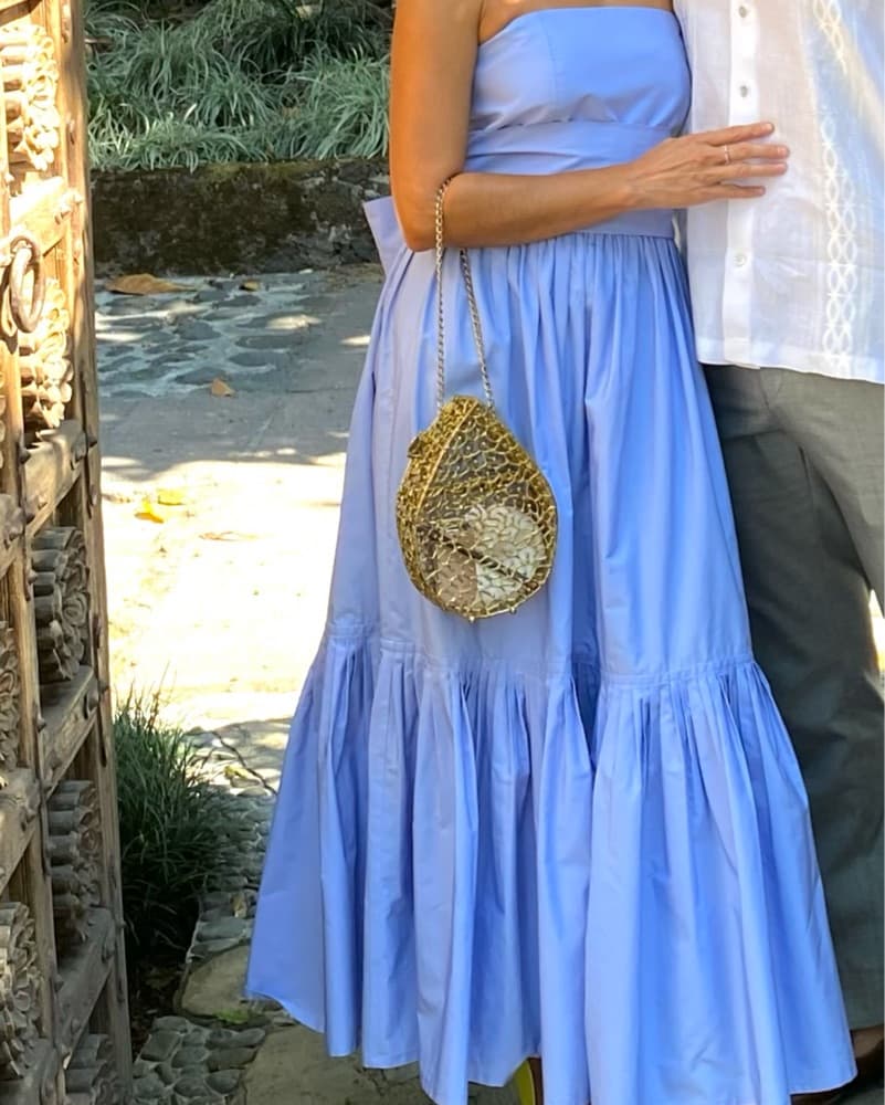 Ferragamo Baby Blue Maxi Dress - Image 3