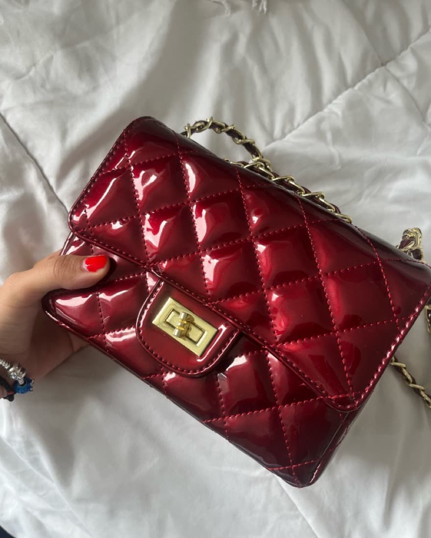 Red Quilted Bag - Image 3