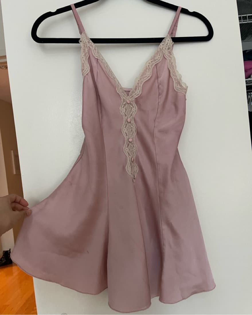 Pink Slip Mini Dress - Image 4