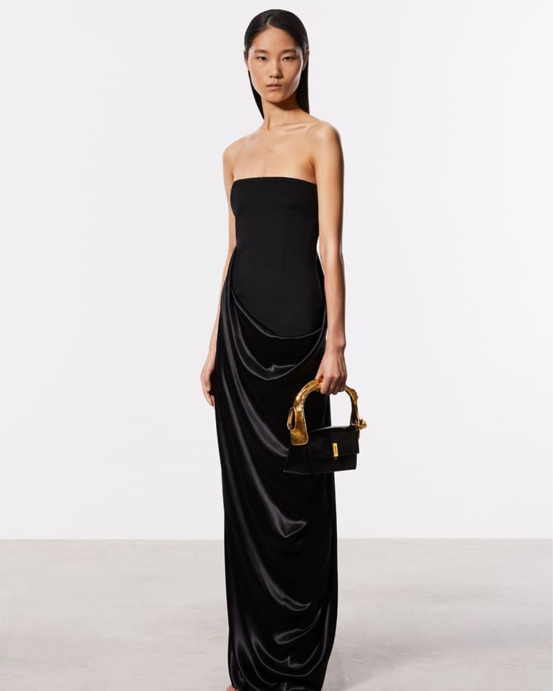 Ferragamo Draped Black Gown  - Image 3