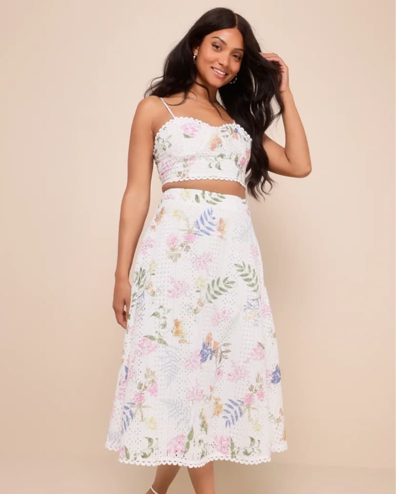 Lulus Sweet At Heart White Floral Embroi - Image 1